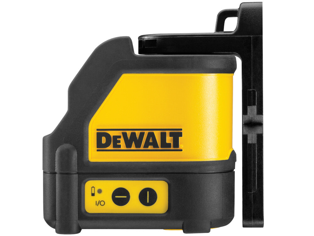 Laser liniowy DEWALT DW088KD - XJ z detektorem kompaktowy łatwy w obsłudze zasięg do 15 metrów dokładność pomiaru +/- 0,3 mm detektor zwiększa zasięg roboczy do 50 m