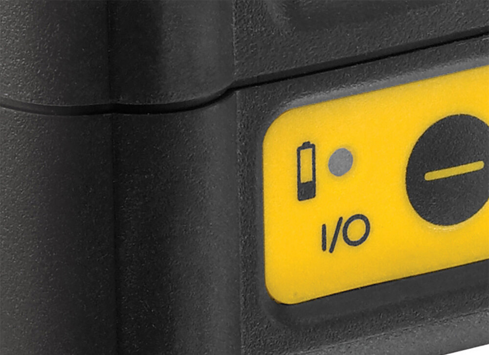 Laser liniowy DEWALT DW088KD - XJ z detektorem funkcja samopoziomowania w zakresie 4 stopni blokada położenia wskaźnik niskiego poziomu napięcia możliwość przyłączenia statywu 1/4 cala