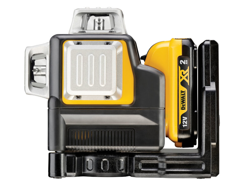 Laser krzyżowy DEWALT DCE089D1G akumulator litowo-jonowy napiecie 10,8 V pojemnosc 2,0 Ah do az 33 godziny ciaglej pracy wskaznik baterii