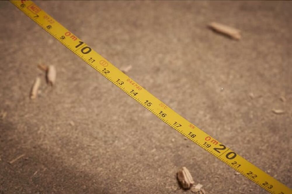 Miara zwijana STANLEY 0-34-133 (20 m), precyzja, oznaczenia, pętla, odczyt, zbliżenie na taśmę w odcinku od 10 do 20 cm