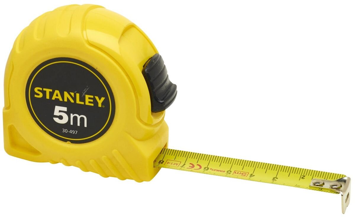 Miara zwijana STANLEY 1-30-497 (5 m), opadanie, centralne, podziałka, odległość, samodzielne, pomiary, centralne, cyfry, 
