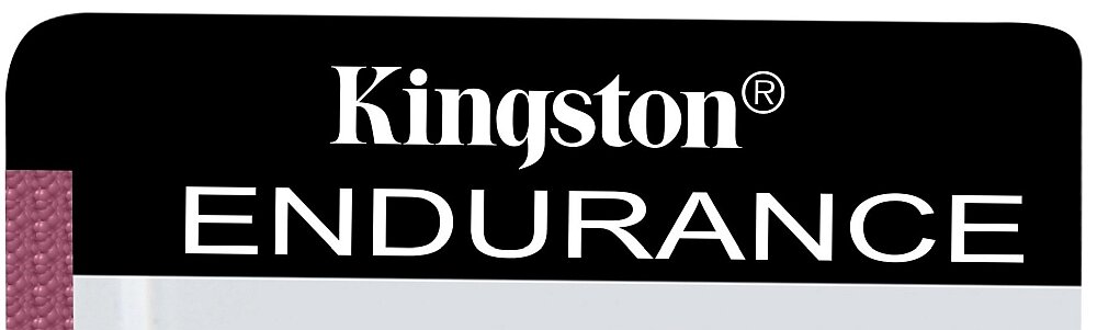 Na obrazie widoczne jest logo \'Kingston\' oraz napis \'ENDURANCE\' na czarnym tle.