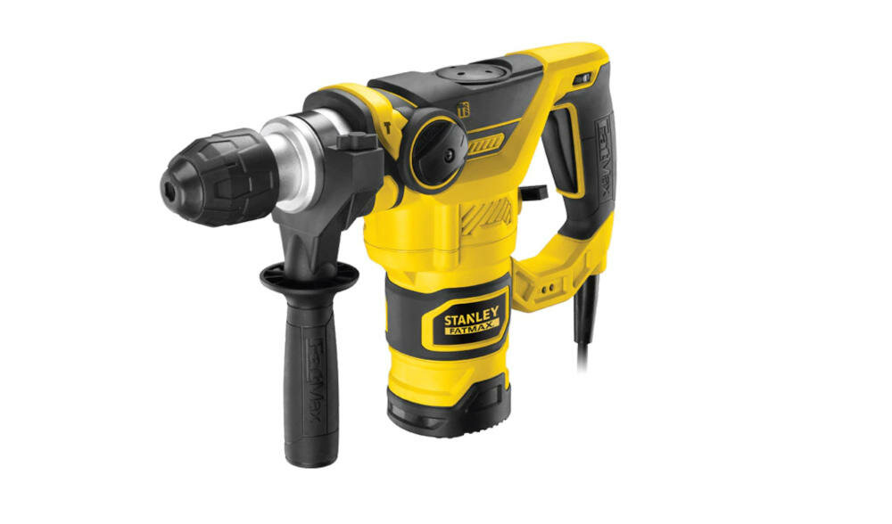 STANLEY-FME1250K młotowiertarka akumulatorowa silnik moc szybkie proste wiercenie dłutowanie wiercenie otwory kotwy mur beton udar elektropneumatyczny zasilanie sieciowe