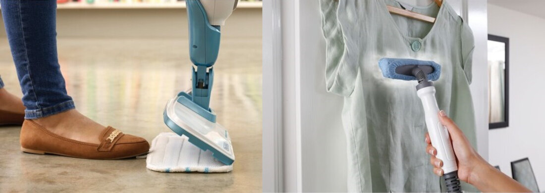 Mop parowy BLACK&DECKER FSMH1321 wymienne nakladki moc 1300 W wyposazenie