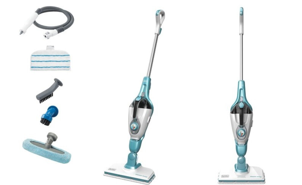 Mop parowy BLACK&DECKER FSMH1321 zestaw akcesoria komplet wyposazenie