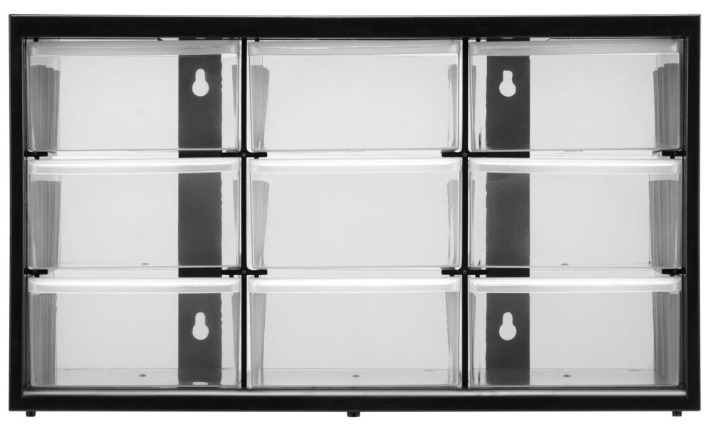 Organizer STANLEY 1-93-978 organizer na białym tle widoczny od przodu waga 1,1 kg szybkie dopasowanie do bieżących potrzeb stabilność bezpieczne przechowywanie zawartości