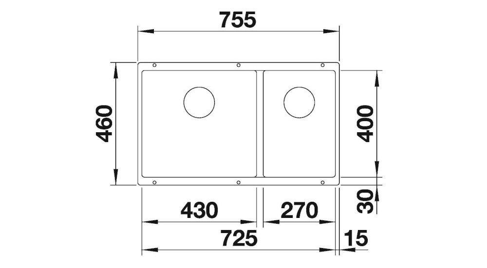 BLANCO zlewozmywak wymiary głębokość