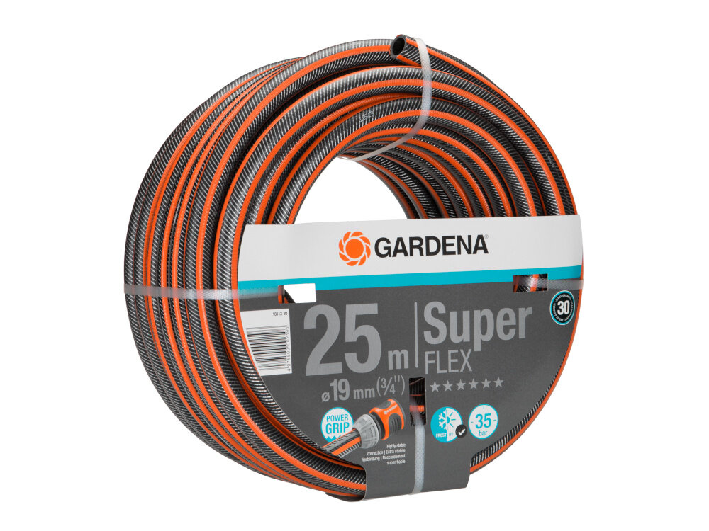 Wąż ogrodowy spiralny GARDENA Premium SuperFlex 3/4 cala 25 m 18113-20 zestaw