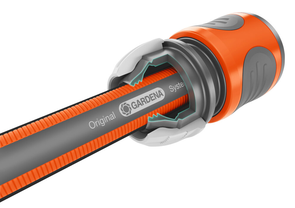 Wąż ogrodowy spiralny GARDENA Premium SuperFlex 1/2 cala 50 m 18099-20 specjalny profil Power Grip dokladne zazebienie weza i zlaczek polaczenie szczelne pewne eliminuje problem wyciekow maksymalna efektywnosc podlewania konstrukcja zapobiegajaca plataniu i suplaniu