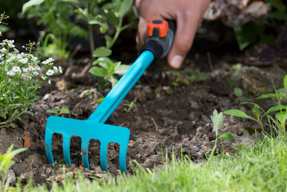 Grabki ogrodowe GARDENA 8925-20 szerokość 8.5 cm 5 zębów grabienie uniwersalne grabki dla ogrodnikow