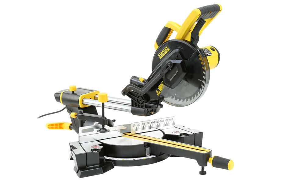 STANLEY-FME721 pilarka ukosowa cięcie mocny silnik wydajność przesuwna przekładnia obrabiany materiał dokładnośc praca rękojeść pozycja horyzontalna komfort