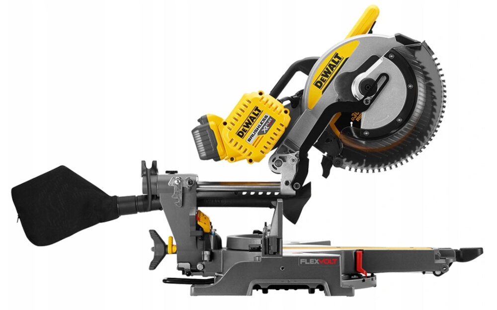 Pilarka ukosowa DEWALT DHS780T2A uzytkowanie przeznaczenie ciecie drewna sklejek plyt meblarskich aluminium tworzyw sztucznych