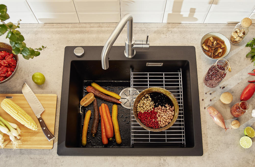 BLANCO zlewozmywak wbudowany montaż blat kuchenny otwór silgranit granit łatwe czyszczenie kamień