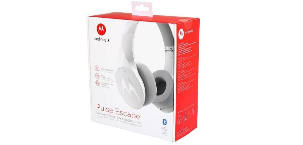 Słuchawki nauszne MOTOROLA Pulse Escape Biały widok opakowanie