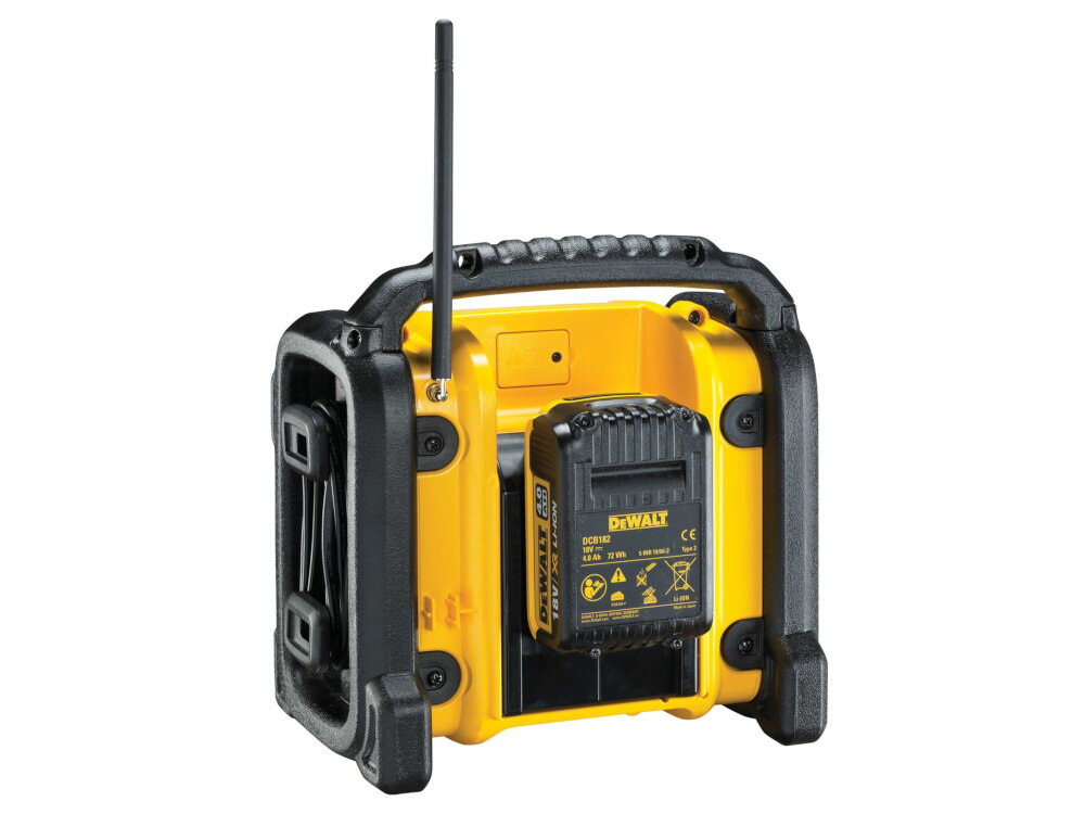 Radio budowlane DEWALT DCR019 zasilanie z sieci AC i z akumulatorow XR Li-Ion o napieciu 10,8 14,4 i 18 V