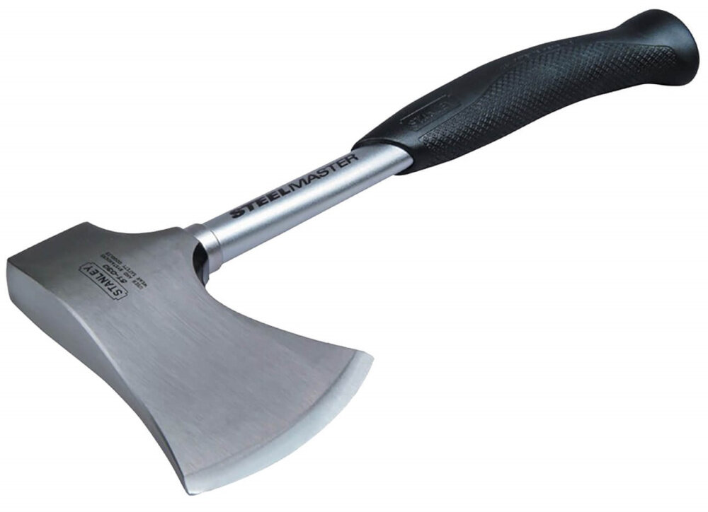 Siekiera uniwersalna STANLEY 1-51-030 0.6 kg trzonek ze stali weglowej wytrzymale tworzywo sztuczne odpornosc na uszkodzenia i warunki atmosferyczne ergonomiczny uchwyt komfort uzytkowania pewny bezpieczny chwyt kontrola
