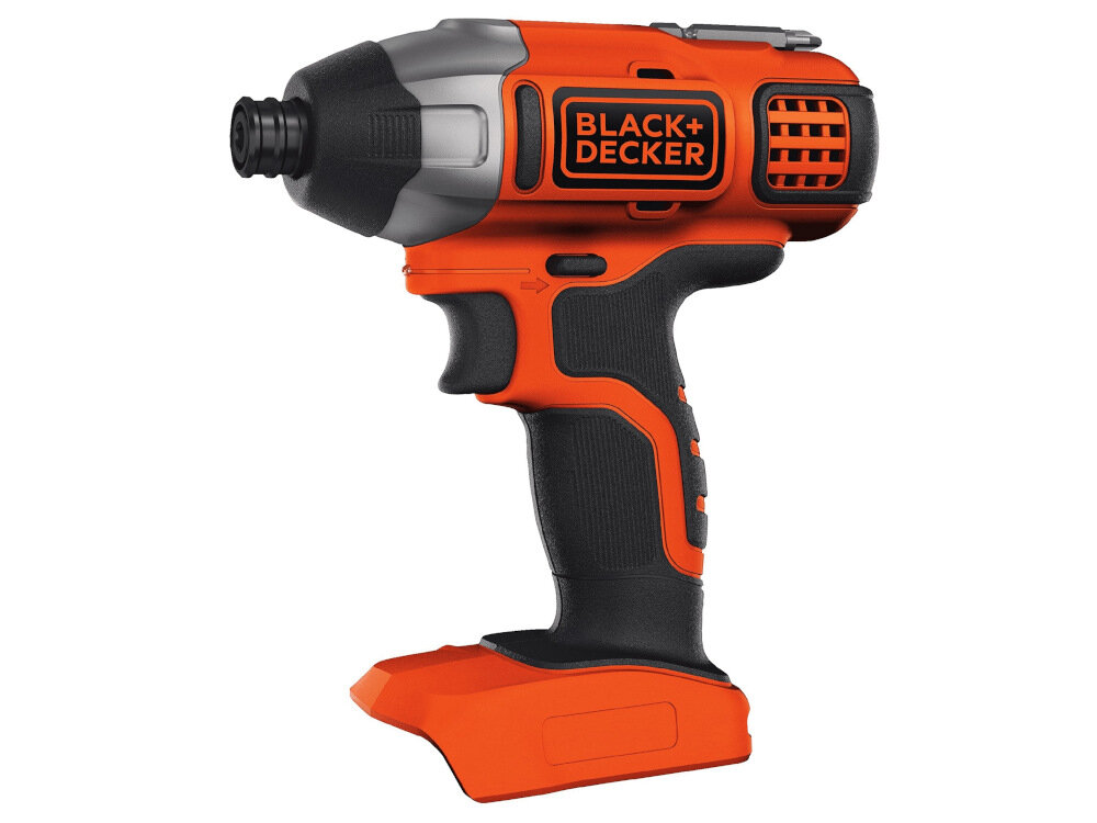 Zakrętarka udarowa BLACK&DECKER BDCIM18N solidne niezawodne jednobiegowy sprzęt do wkręcania i wykręcania śrub poręczna lekka konstrukcja dioda LED