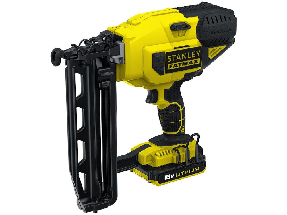 Gwoździarka STANLEY FMC792D2-QW zasilanie akumulatorem Li-Ion o pojemności 2,0 Ah silnik bezszczotkowy mechaniczny napęd
