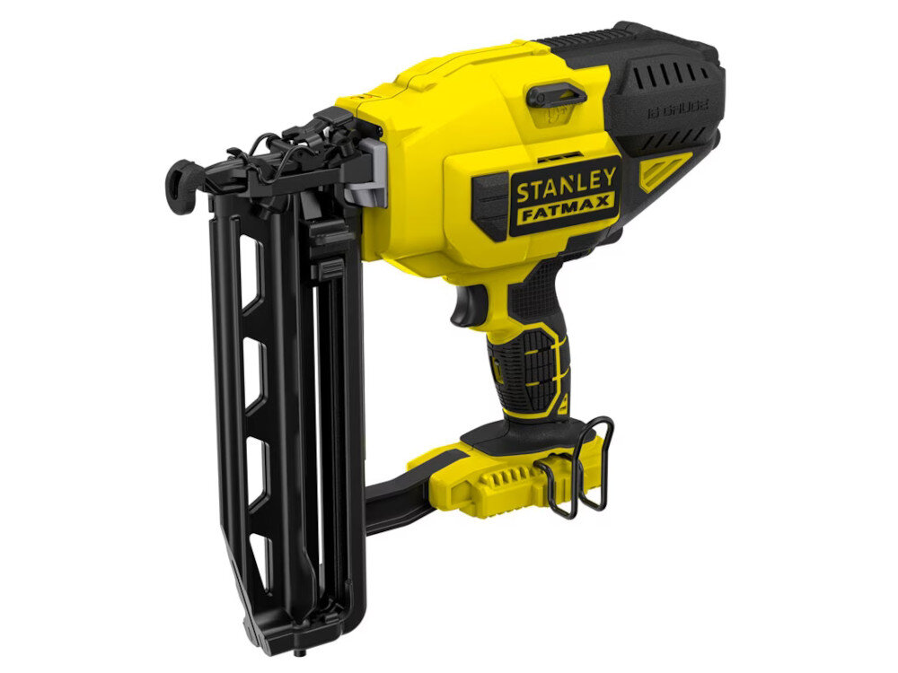 Gwoździarka STANLEY FMC792D2-QW do gwoździ od 25 do 64 mm o szerokości 1,6 mm magazynek napełniany od tyłu praca w trybie sekwencyjnym beznarzędziowa regulacja wbijania gwoździ