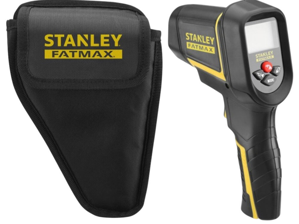 Termometr STANLEY Fatmax FMHT0-77422, emisyjność, alarm, sygnał, bezpieczeństwo, termometr Stanley Fatmax FMHT0-77422 z etui ochronnym w zestawie.