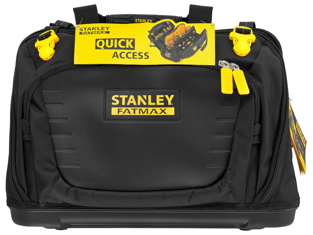 Torba narzędziowa STANLEY FMST1-80147 torba na białym tle widoczna od przodu przechowywanie i transport pojemność do 31 litrów porządek i szybki dostęp