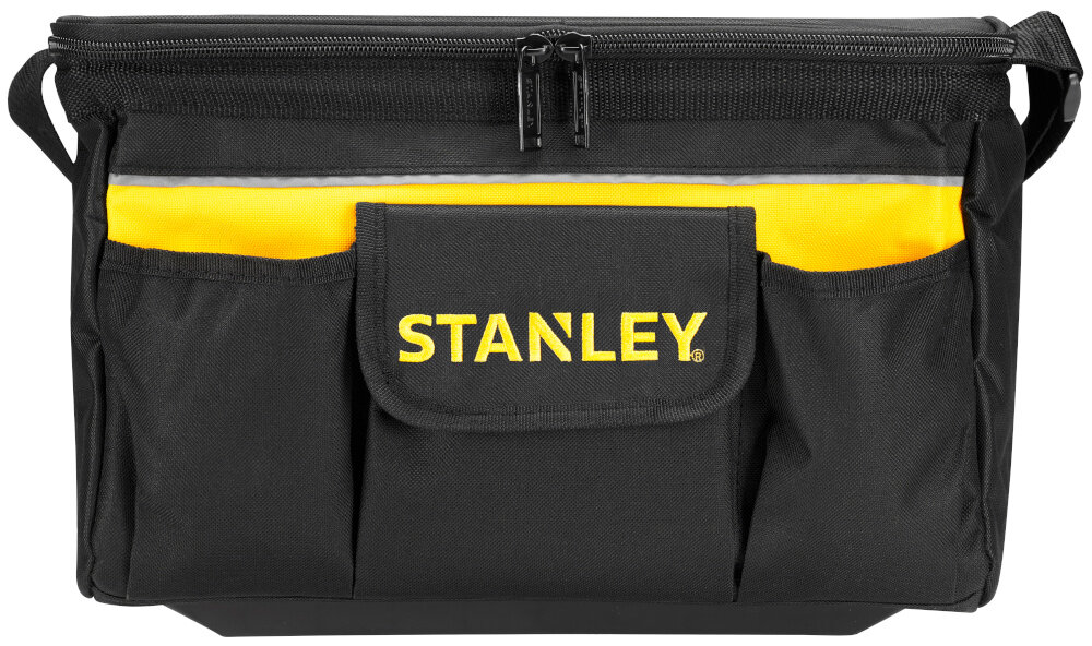 Torba narzędziowa STANLEY STST1-73615 białe tło zamknięta torba widoczna od przodu transport funkcjonalność mobilność porządek ochrona narzędzi