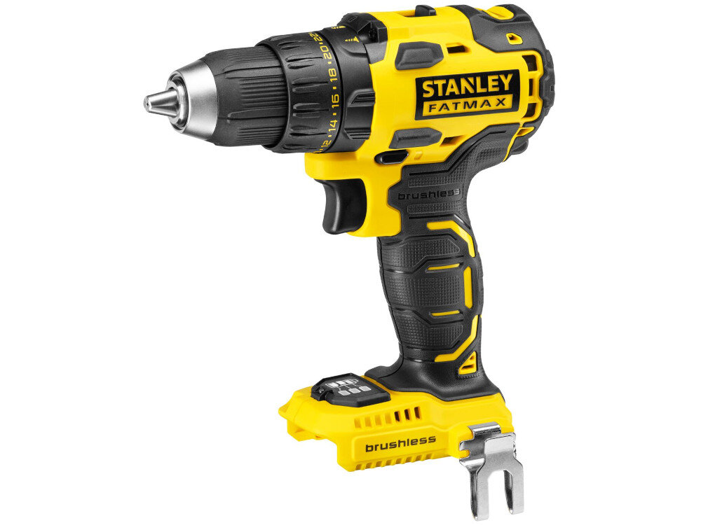 Wiertarko-wkrętarka STANLEY FatMax FMC607D2 inteligentny włącznik spustowy lampka LED o wysokiej intensywności stalowy zaczep do paska