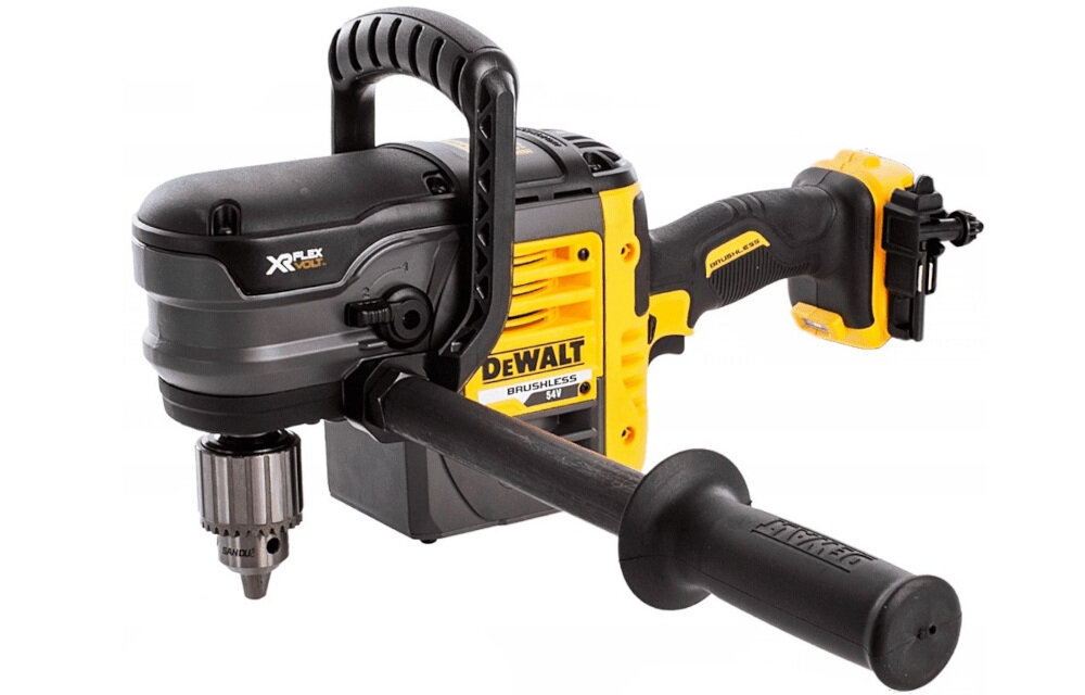 Wiertarka katowa DEWALT DCD460T2 uzytkowanie gorna rekojesc i boczna 152mm