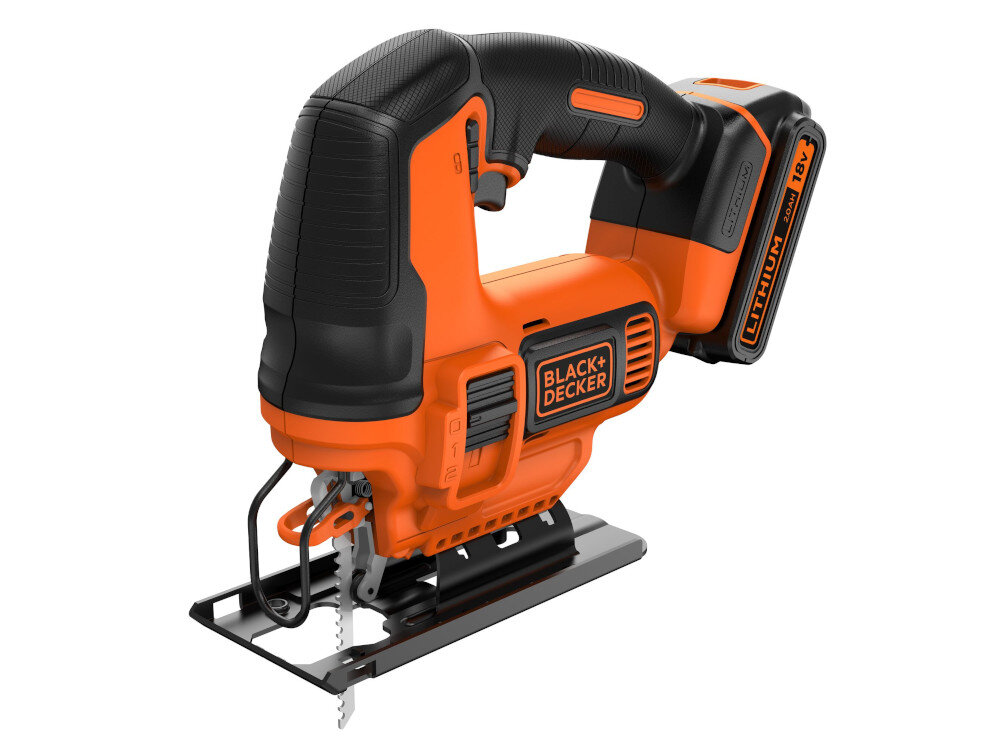 Wyrzynarka BLACK&DECKER BDCJS18N komfort duża moc szeroki zakres zastosowań do precyzyjnego i szybkiego cięcia drewna metalu i tworzyw sztucznych do użytku domowego w profesjonalnym warsztacie