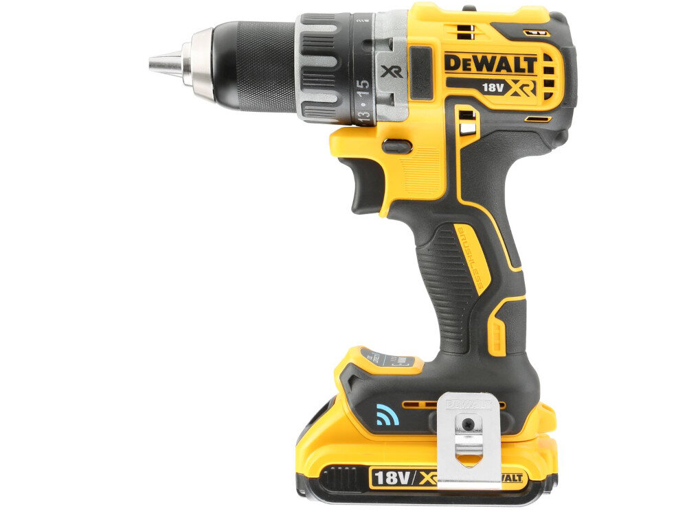Wiertarko-wkrętarka DEWALT DCD792NT świetne parametry techniczne solidne niezawodne do pracy w drewnie i w murze technologia Tool Connect