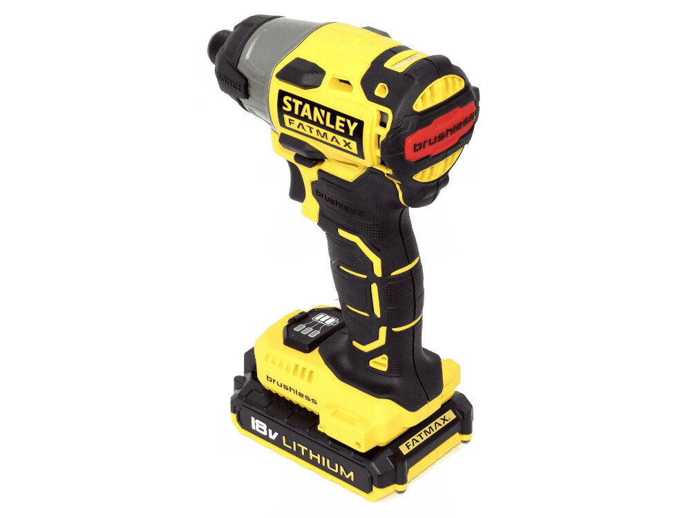 Zakrętarka STANLEY Fatmax FMC647D2 zasilanie akumulator Li-Ion napięcie 18 V pojemność 2,0 Ah maksymalna prędkoć obrotowa do 3250 obr/min częstotliwość udaru 0-3100 ud/min maksymalny moment obrotowy do 180 Nm