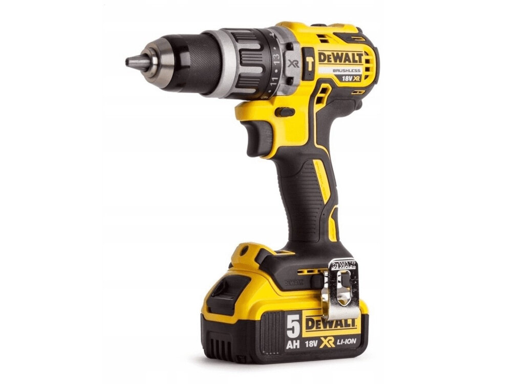 Zestaw Combo DEWALT DCK383P2T wiertarko-wkrętarka z udarem DCD796 zasilana wysokowydajnym akumulatorem Li-Ion bezszczotkowa technologia budo silnika lekka kompaktowa konstrukcja