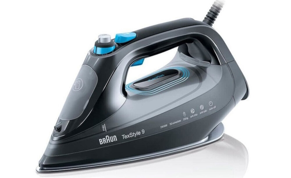 TexStyle 9 SI 9188 EBK moc 2800 W rezultaty prasowania wyrzut pary do 230 g/min