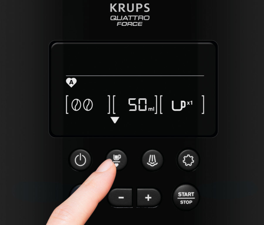 KRUPS EA8178 Quattro Force ekran