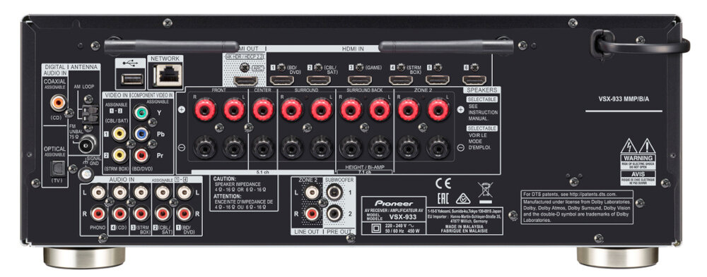 Kino domowe PIONEER VSX-933 + TAGA TAV606 - eco