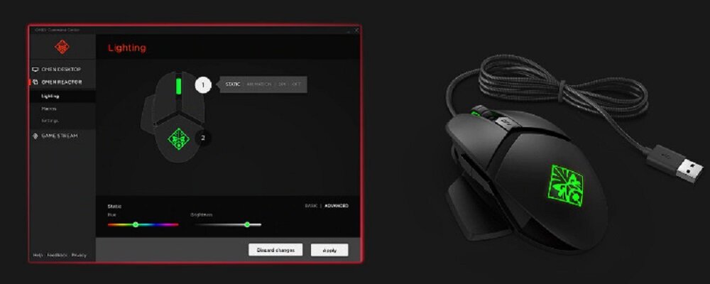 Mysz HP Omen Reactor - Programowalne przyciski