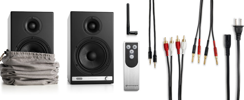 Kolumny głośnikowe AUDIOENGINE HD6 głośniki połączenie wzornictwo instalacja jakość dźwięk