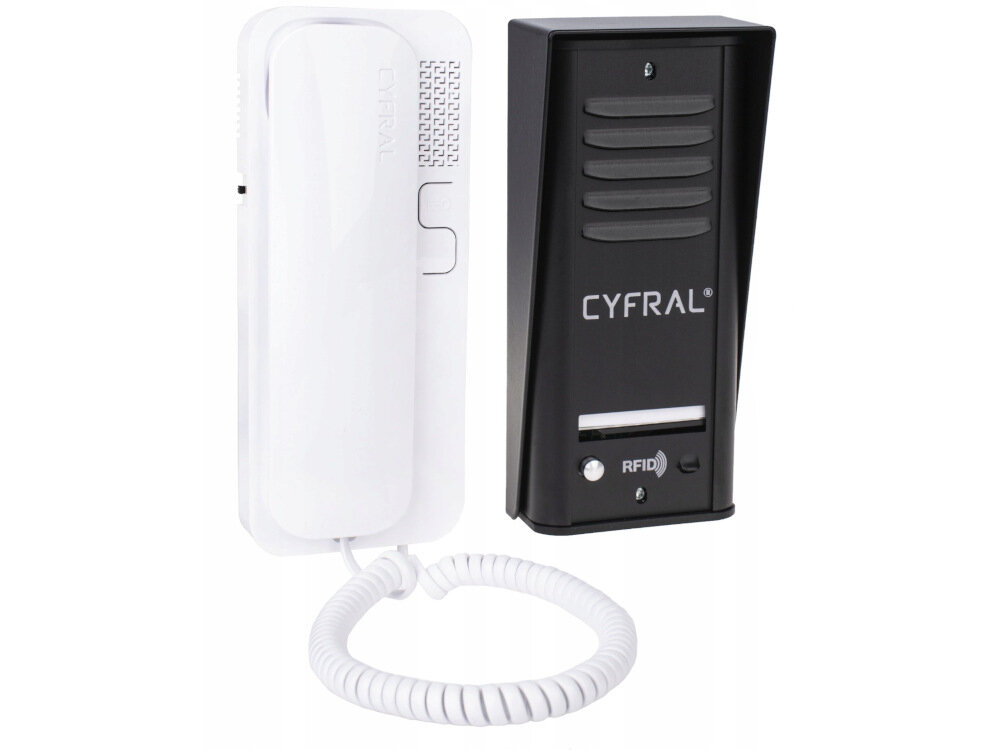 Domofon CYFRAL Cosmo R1 Czarny analogowy unifon słuchawkowy SMART centrala Cosmo klasyczny elegancki wygląd szerokie zastosowanie w domach jednorodzinnych w małych przedsiębiorstwach w instytucjach użytku publicznego