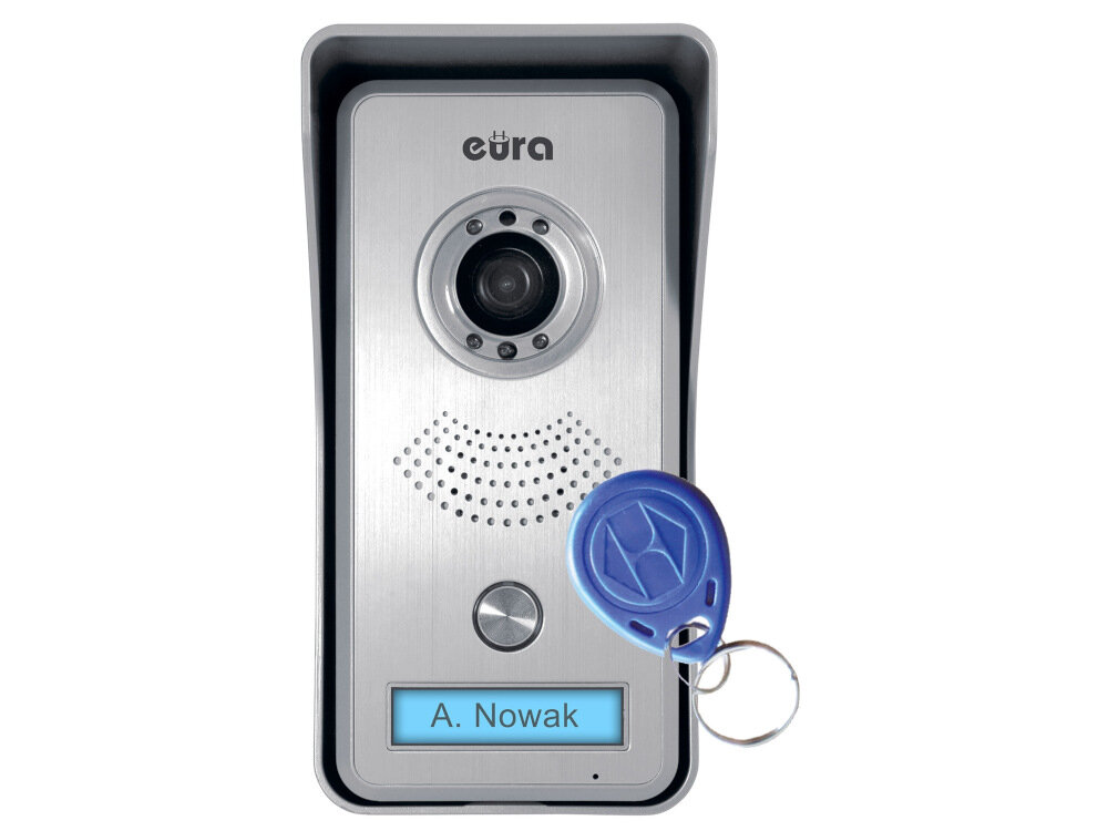 Kaseta zewnętrzna wideodomofonu EURA VDA-34A3 intuicyjne w obsłudze czytnik zbliżeniowy karty breloki