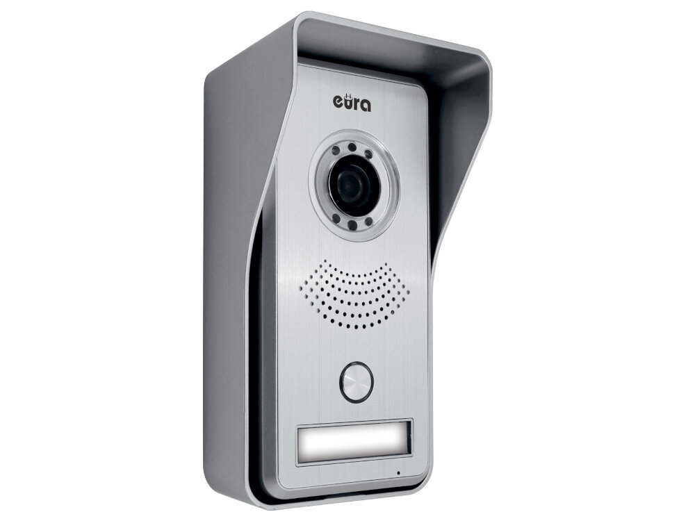Kaseta zewnętrzna wideodomofonu EURA VDA-34A3 z lakierowanego stopu aluminium daszek