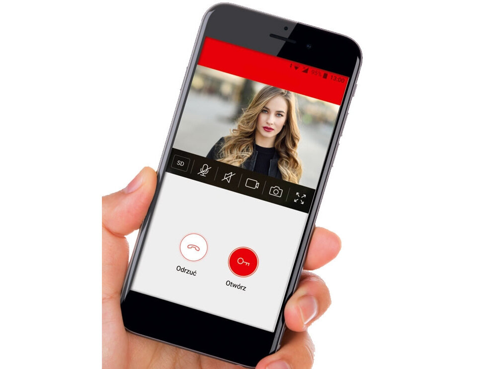 Wideodomofon EURA Feniks VDP-40A3 Czarny wbudowany moduł Wi-Fi aplikacja Eura Connect dostępna na Andrioid iOS