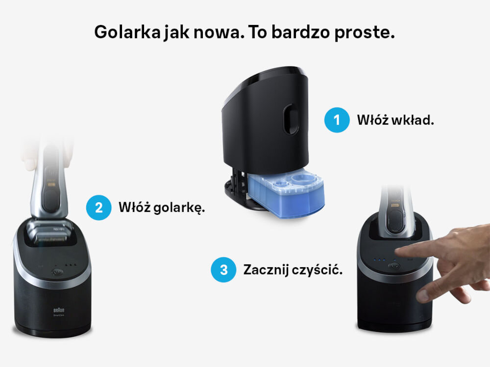Wkład czyszczący do golarek BRAUN CCR4 sposób użycia