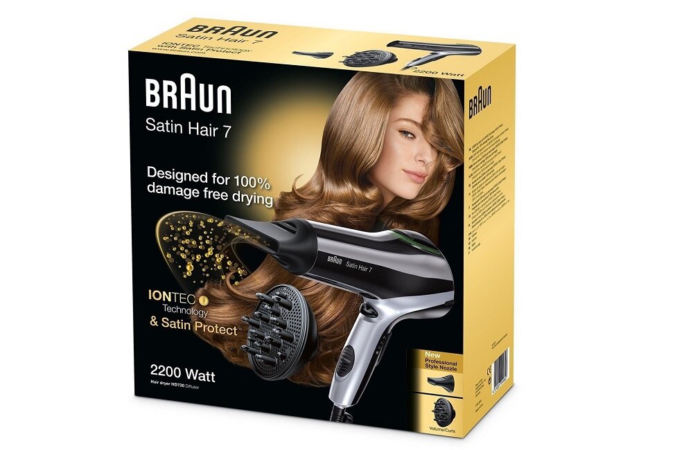 Suszarka BRAUN HD730 technologia Satin Protect jonizacja