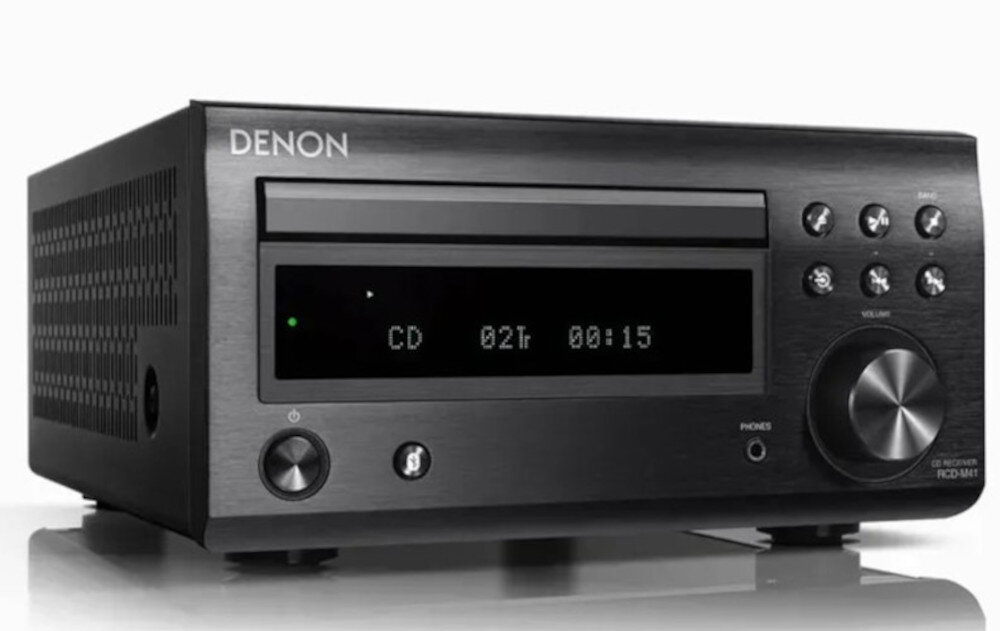 Mikrowieża DENON RCD-M41 - Wygodne sterowanie pilotem, wieża pod skosem