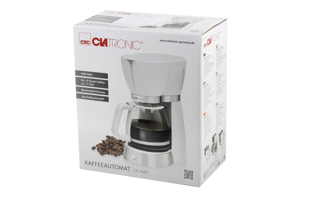 Ekspres CLATRONIC KA 3689 Biały Ekspresowe uruchamianie Automatyczne wyłączanie oszczędność energii