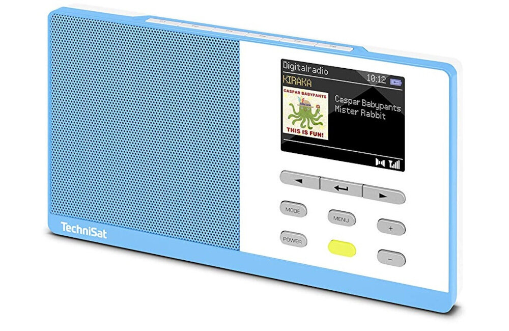 RADIO TECHNISAT DIGITRADIO KIRA 1 NIEBIESKO-BIAŁY zestaw pilot antena zasilacz urządzenie podstawowe