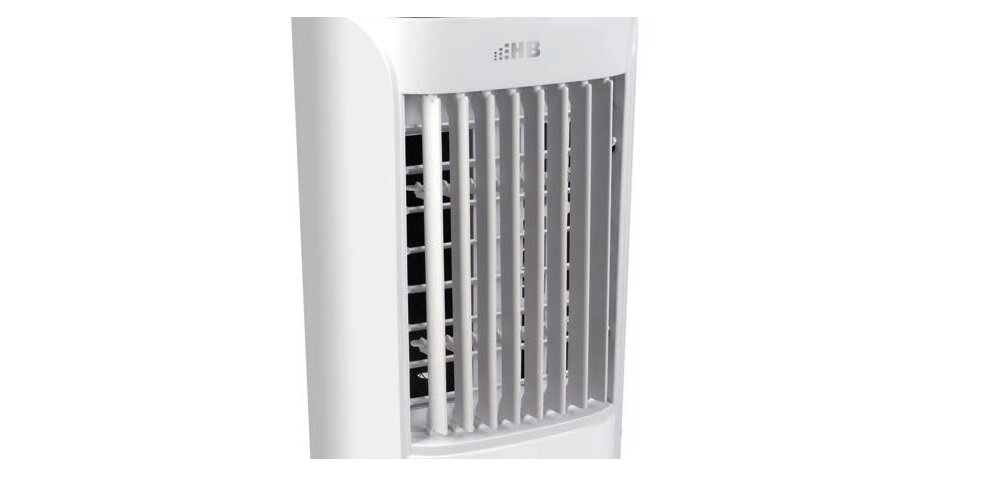 Klimator HB AC0075DWRC 3 prędkości nawiewu 3 tryby pracy normal natural sleep źródło chłodu z wody kostek lodu 5-litrowy zbiornik funkcje nawilżanie oczyszczanie chłodzenie powietrza wyświetlacz LED