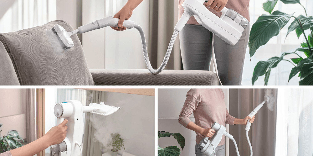 Mop parowy SENCOR Aquino SSC 6010WH 2w1 Czysty dom bez wysiłku na różnych powierzchniach brudna twardych podłogach, jak i dywanach możliwości wyjmowany moduł ręczny moc