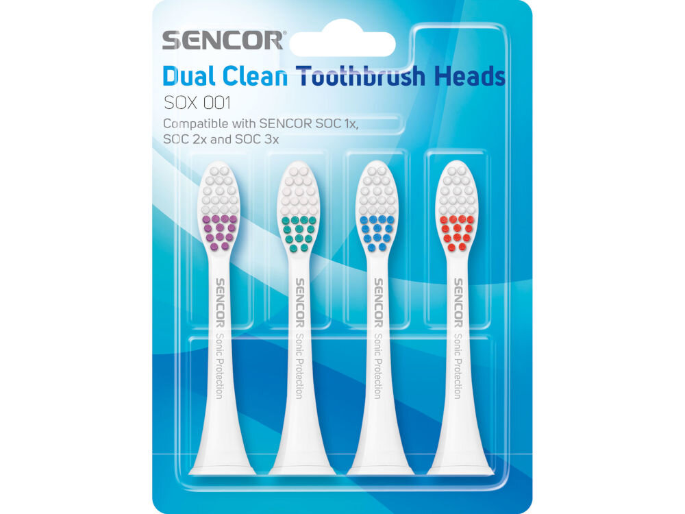 Końcówka szczoteczki SENCOR SOX 001WH (4 sztuki) zestaw kompatybilność