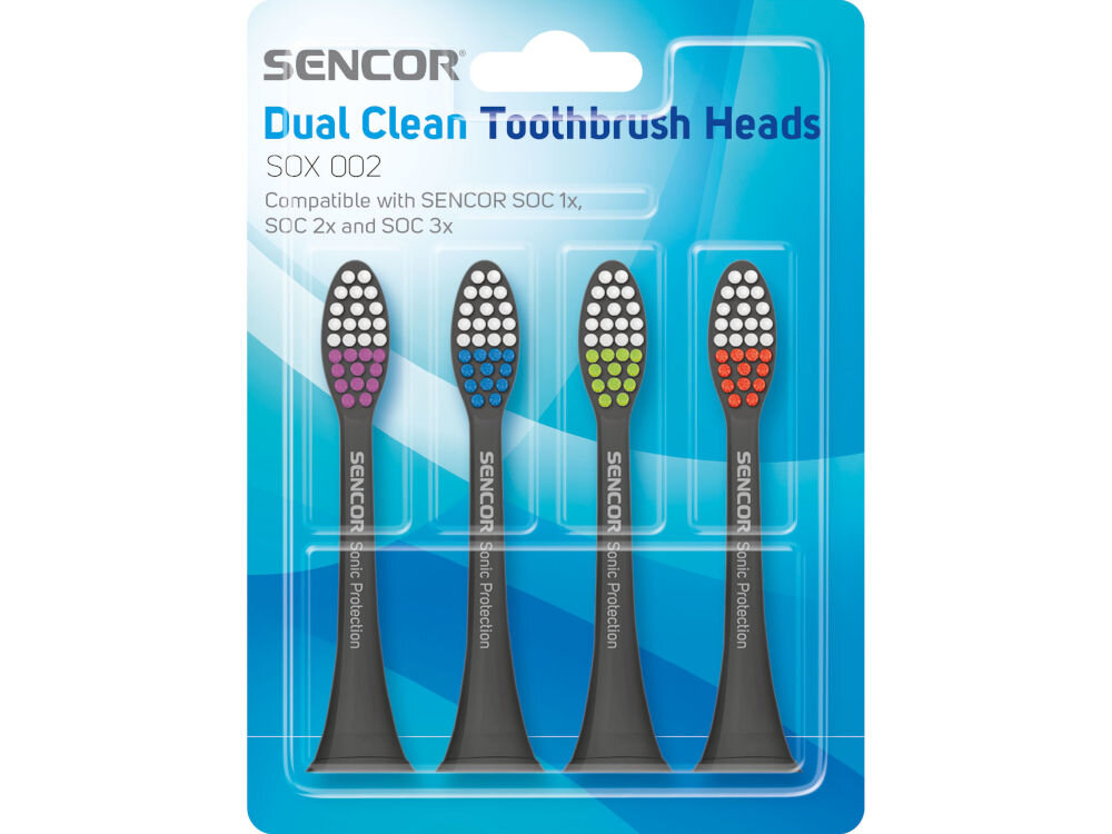 Końcówka szczoteczki SENCOR SOX 002BK (4 sztuki) zestaw kompatybilność